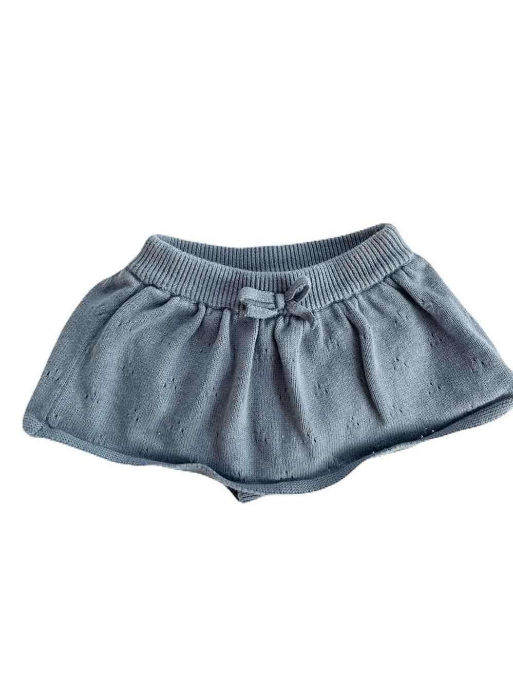 🩵 4/$20 Carter's Baby Knit Blue Skort Comfortable‎ Cotton Blend